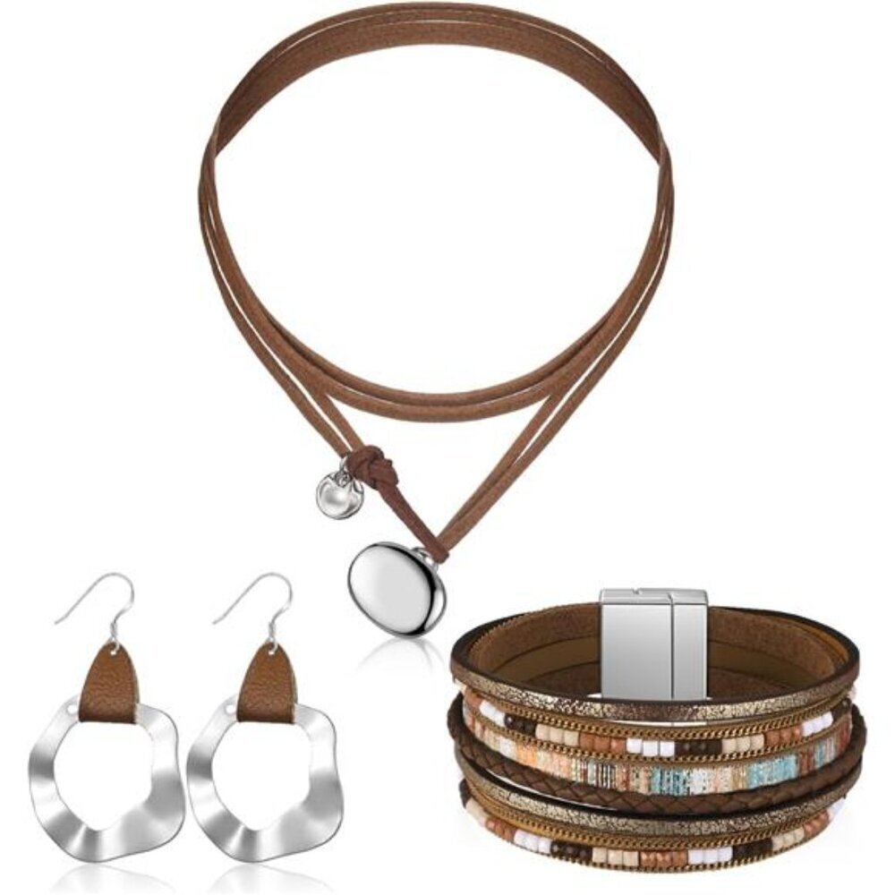 3 Pcs Western Jewelry for Women Bohemian 3 piece  jewelry set